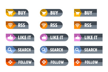 Fototapeta premium Vector Design Web Element Design Multiple Buttons