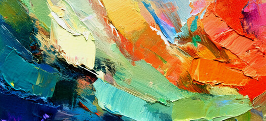 Fototapeta premium abstract background art painting colorful paint texture on canvas design. 