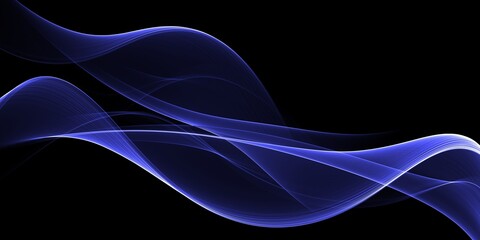 Abstract blue wave design on a dark background.