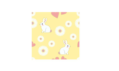 easter card with bunny and eggs pattern