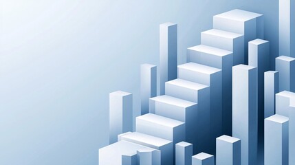 Fototapeta premium Elegant 3D isometric podium display with geometric shapes and text area
