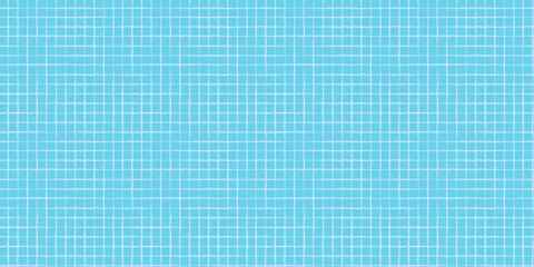 Swimming pool texture template. Blue seamless pattern with random lines.