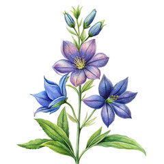 Title: Stunning larkspur flowers with tall spikes of vibrant blue and purple petals  
