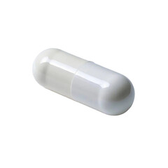 White capsule pill with split