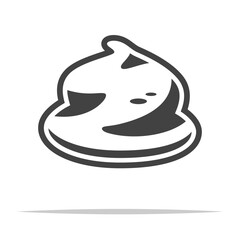 Shaving foam cream outline icon transparent vector isolated