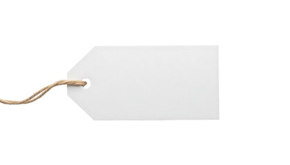 A blank white tag with a string, perfect for labeling items or gifts png