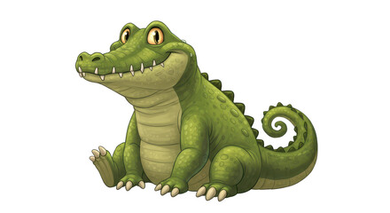 Isolated Cartoon Crocodile