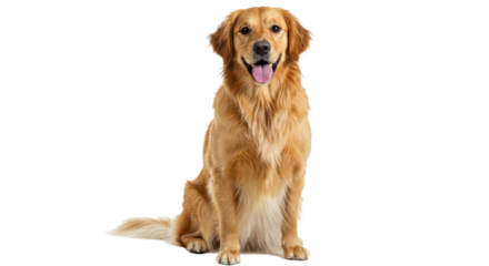 Isolated Golden Retriever Dog