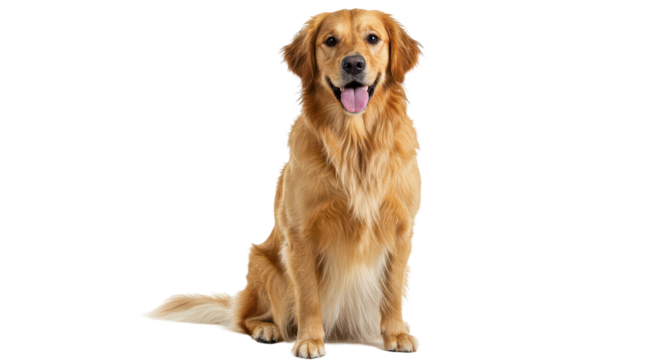 Isolated Golden Retriever Dog