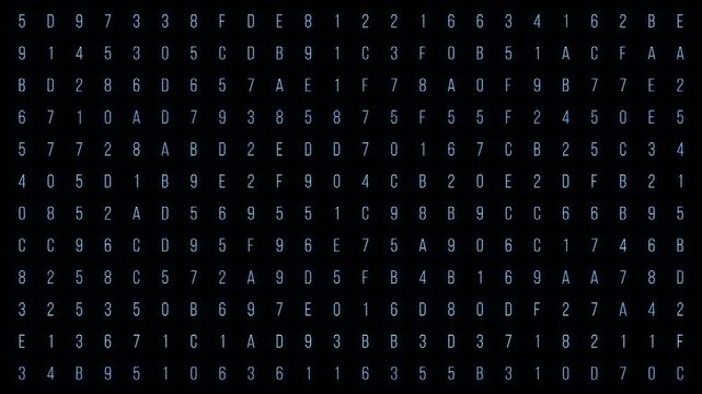 stream of numbers and digits