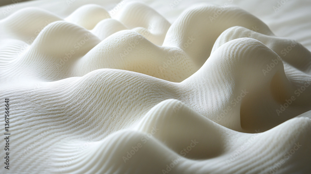 Poster cozy bed dressed with soft white sheets bathed in gentle sunlight creating an inviting atmosphere fo
