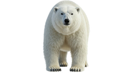 Isolated Standing Polar Bear