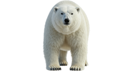 Isolated Standing Polar Bear