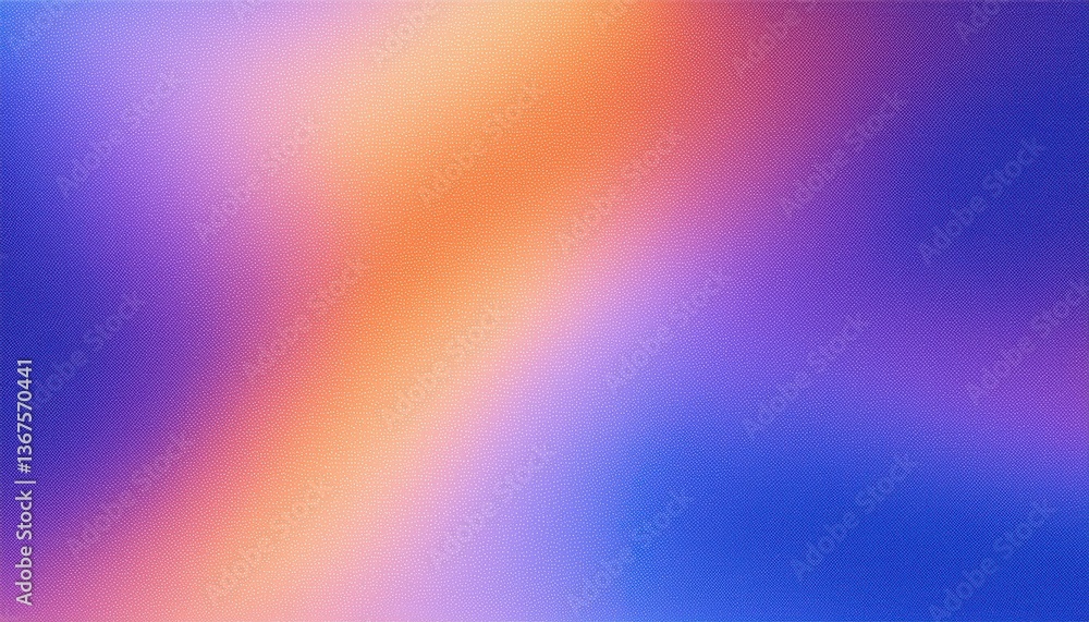 Aufkleber soft gradient texture with vibrant purple and orange hues, pixelated mesh pattern for modern digital
