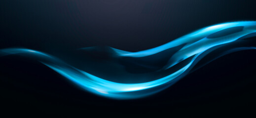 Futuristic Blue Wave Abstract Background with Glowing Patterns, Modern Design for Digital Art, Wallpapers, and Creative Graphic Projects with a Sleek and Dynamic Visual Effect