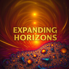 Expanding Horizons Abstract Fractal Tunnel of Light Background