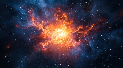 Fototapeta premium Cosmic Radiance: An ethereal celestial explosion of starlight and nebulaic dust