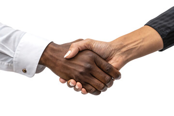 Firm Handshake - Business Agreement, Partnership, Trust Isolated on White Background as Transparent. PNG. AI GENERATED