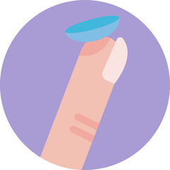 Eye Care – Symbolizes the use of contact lenses for clear vision.