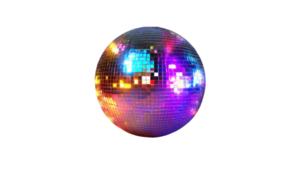 Glittering Disco Ball: Capturing the essence of a festive atmosphere, this vibrant disco ball reflects dazzling lights.