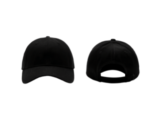 Baseball Cap Outline Vector Transparent Front and Back View