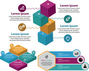 Corporate Workflow Infographic with Timeline and Steps