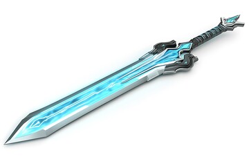 Obraz premium 3D Futuristic Plasma Sword with a Glowing Energy Core.