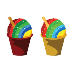 shaved ice icon, can be used as a logo, background icon symbol and so on	