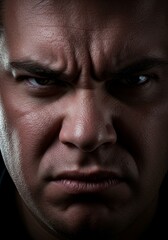 Intense facial expression showcasing raw emotion and palpable anger