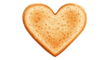 Isolated Heart Shaped Toast