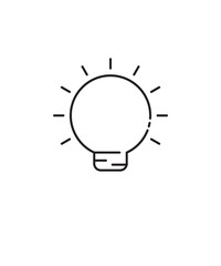 bulb icon, vector best line icon.