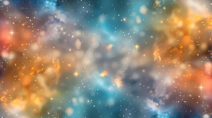 Obraz premium Captivating seamless galaxy pattern with swirling nebulae twinkling stars and vibrant cosmic dust clouds in the vast mystical depths of the universe A mesmerizing ethereal