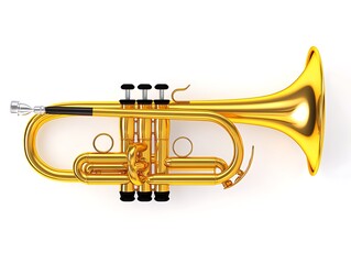 Naklejka premium golden trumpet 3D