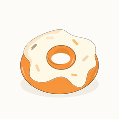 Donut. Sweet donut. Vector donut. Vector illustration.