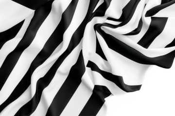 Zebra fabric texture Isolated on transparent background, PNG