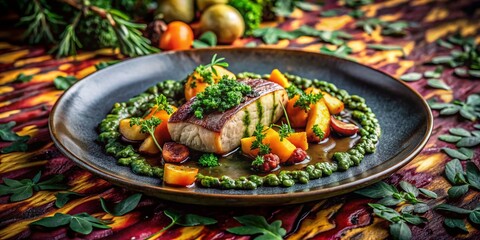 Flecktarn Camo Pattern Food Photography: Delicious Meal in Camouflage Setting