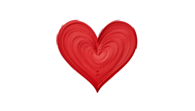 A simple hand-drawn red heart symbol png