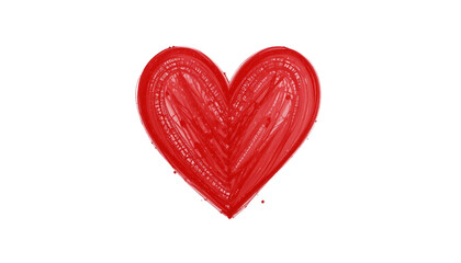 Fototapeta premium A simple hand-drawn red heart symbol png