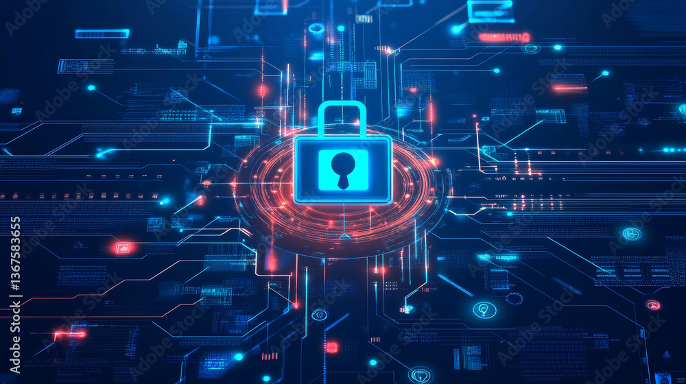 Poster isometric protection network security and safe your data concept. web page design templates cybersec