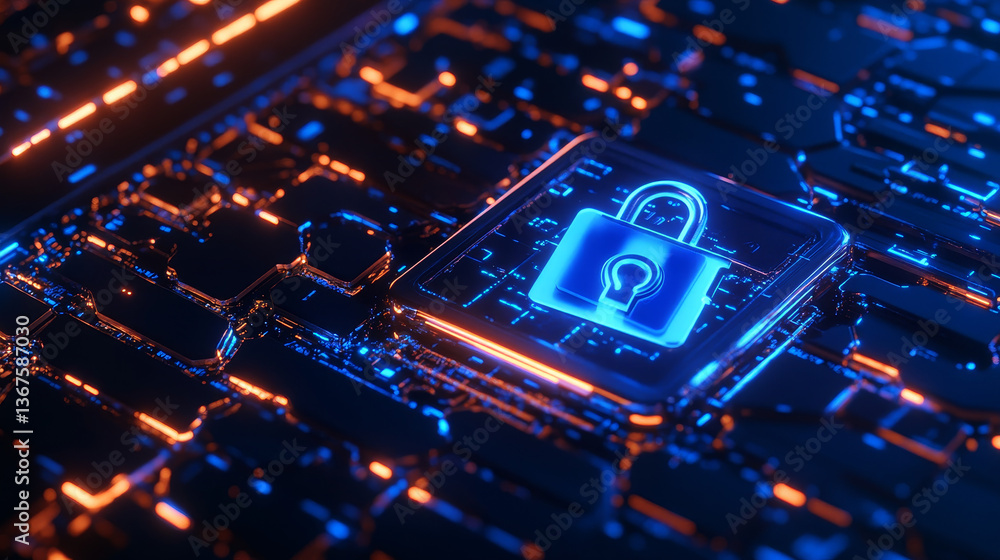 Poster isometric protection network security and safe your data concept. web page design templates cybersec