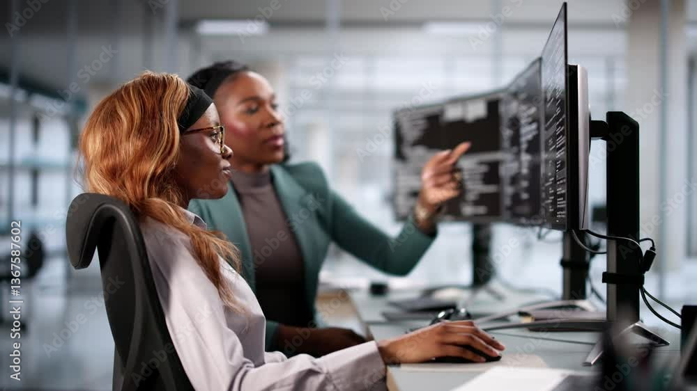 Poster Software Programmer Or Coder Woman
