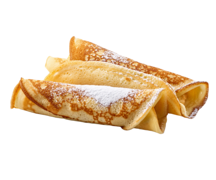crêpes roulées au sucre glace
