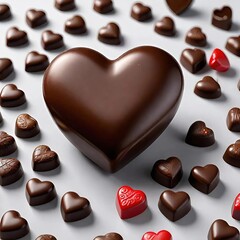heart shaped chocolate candy