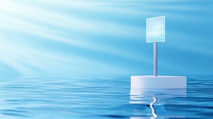 Digital Beacon in Azure Ocean