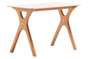Maximize space efficiency with a modern foldable desk for compact living and workspaces on transparent background