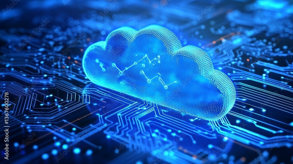 Poster the concept of cyber security is intertwined with secure data networks and digital cloud computing