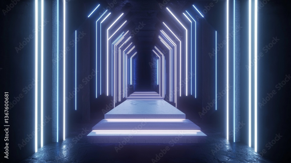 Poster a glow circuit board background accompanies a 3d rendering of digital binary data on a microchip, re