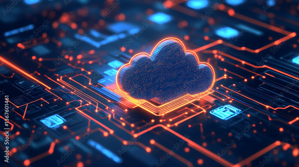 Poster web page design templates cloud computing concept. isometric cloud services. internet technology. on