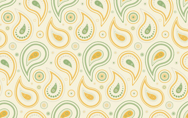 Heritage retro pastel poster. Paisley ornament sketching classical. Symmetry royalty by paper botany.