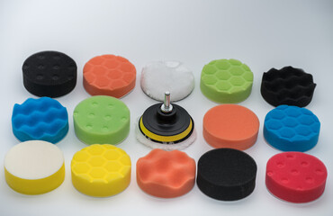 M10 adapter and colored sponge disc kit for car polishing for wax, sponge, wheels, for car polishing